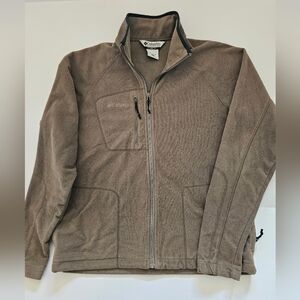 Columbia Fleece Jacket Brown Color Size Medium